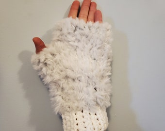 Furry Fingerless Mittens