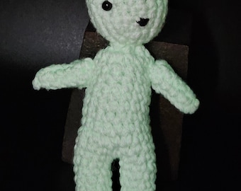 Kodama - glow-in-the-dark forest spirits, anime crochet