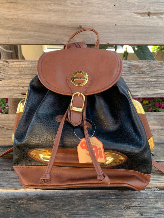 Vintage 90s Backpack, Vintage Pleather Backpack, V