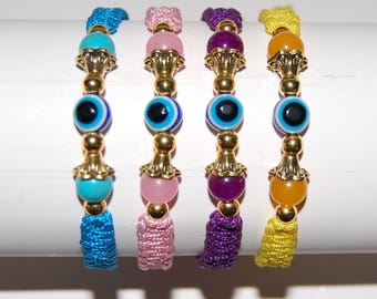 Evil Eye Bracelet,Protection Evil Eye,Knotted Bracelet,Blue Evil Eye Bracelet,Protection Jewelry,Protection Wristband,Good Luck Bracelet