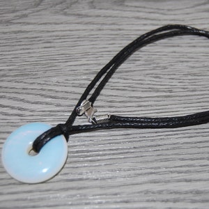 Opal Necklace,Opalite Choker Necklace,Opal Circle Pendant,Men,Women,Spiritual,Lucky Necklace,Ethnic Necklace