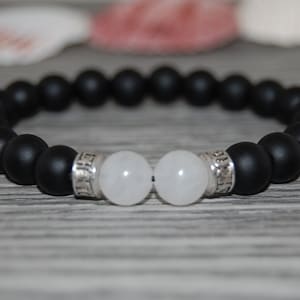 Black Onyx Bracelet,Gemstone Bracelet,8mm Beads,Stretch Bracelet,Boho,Man,Woman,Onyx Bracelet,Matte Onyx Bracelet,Unisex Beaded Bracelet