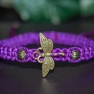 Dragonfly Bracelet,Dragonfly String Bracelet,Dragonfly Lover,Dragonfly Jewelry,Drawstring Bracelet,Good Luck Bracelet,Men,Women,Panda Gift
