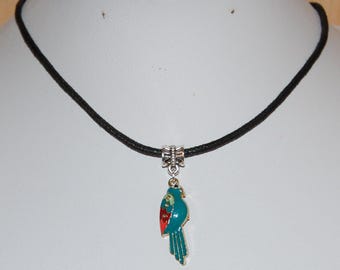 Papagei Halskette, Vogel Halskette, Papagei-Liebhaber-Geschenk, bunter Vogel Anhänger, Papagei Charmehalskette, Nymphensittich, Kakadu, Papagei-Schnur-Halskette, Geschenk