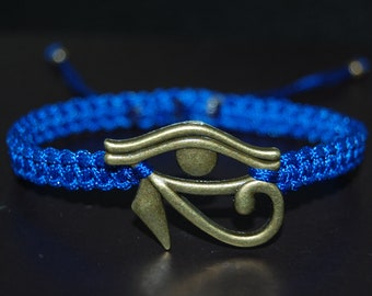 Egyptian Hawk Bracelet,God Eye of Horus Bracelet,Cord Bracelet,Ankh Cord Bracelet,Man,Woman,Yoga,Protection,Friendship,Spiritual,Ethnic