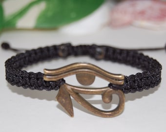 Egyptian Hawk Bracelet,God Eye of Horus Bracelet,Cord Bracelet,Ankh Cord Bracelet,Man,Woman,Yoga,Protection,Friendship,Spiritual,Ethnic