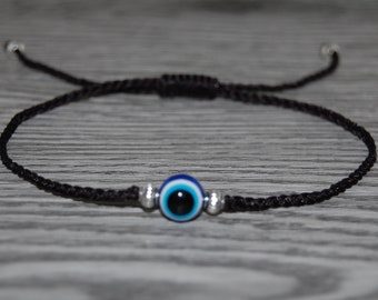 Evil Eye Anklet,Adjustable Drawstring,Hamsa Bracelet,Bohemian Anklet,Hamsa Anklet,Summer Anklet,Womans Anklet,Chic,Teen Girls Anklet