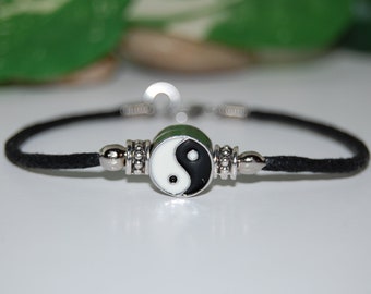 Yin Yang Bracelet,Good Luck Bracelet,Tai Chi Bracelet,Cord Bracelet,Men,Women,Yoga,Pray,Protection,Wish Bracelet,Gift for Him,Gift for Her