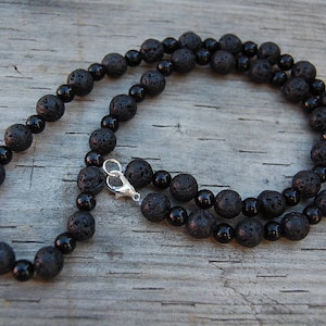 Lava Necklace,Lava Stone Necklace,Lava Beads,Surfer Necklace,Tribal Style,Choker,Mens Necklace,Choker Necklace,Ethnic Necklace,Gift
