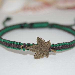 Ahorn Blatt Armband,Blatt Armband,Ahorn Blatt,Kordelzug Armband,Land Armband,Männer,Frauen,Gute Wünsche Armband,Geschenk