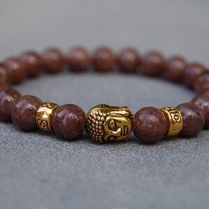Jasper Bracelet,Buddha Bracelet,8mm Brown Jasper Beads,Stretch Bracelet,Men,Women,Mala Bracelet,Unisex Bracelet,Meditation,Yoga,Boho,Gift