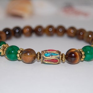 Tiger Eye Bracelet,Tiger Eye Gemstone 8mm Beads,Elastic Bracelet,Man,Woman,Mens Beaded Bracelet,Tiger Eye Gemstone Bracelet,Surfer Jewelry