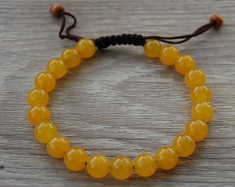 Genuine 12mm Natural Yellow Jade Round Gems Beads Stretch Bracelet Bangle 7.5‘’ Genuine 12mm Natural Yellow Jade Round Gems Beads Stretch Bracelet Bangle 7.5‘’