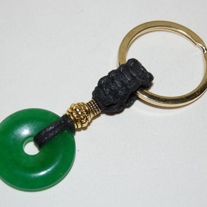 Jade Keychain,Good Luck Keychain,Green Jade Keychain,Protection,Good Fortune Keychain,Fung Shui Keychain,Prayer Keychain,Gift
