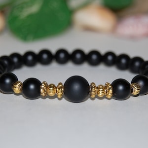 Black Onyx Bracelet,Gemstone Bracelet,8mm Beads,Stretch Bracelet,Boho,Man,Woman,Onyx Bracelet,Matte Onyx Bracelet,Unisex Beaded Bracelet