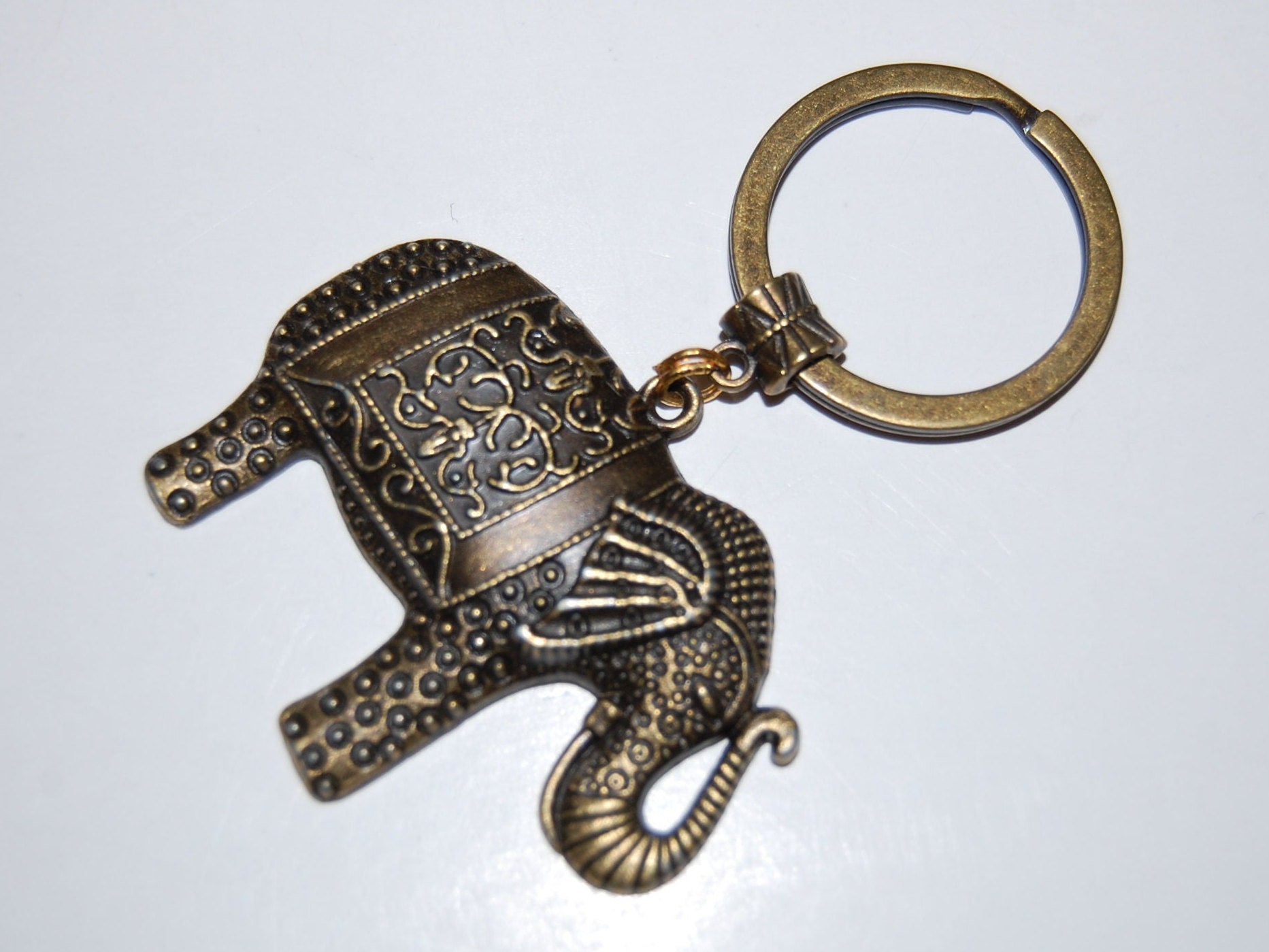 Elephant Keychain,Bronze Elephant Charm Keychain,Elephant Charm,Animal  Jewelry,Best Friends Keychain,Elephant Keyring