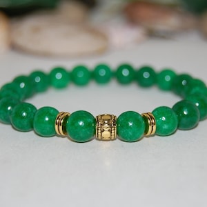 Green Jade Bracelet,Jade Bracelet,8mm Jade Beads,Green Bracelet,Stretch,Men,Women,Good Luck Bracelet,Positive Bracelet,Energy Bracelet,Gift