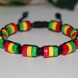 Rasta Bracelet,Reggae Bracelet,Wood Bracelet,Rastafarian Bracelet,African Bracelet,Hippie Bracelet,Rasta Wood Bracelet,Men,Women,Gift