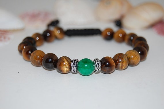 Tiger Eye Bracelet tiger Eye Shamballa Bracelet 8mm Tiger Eye