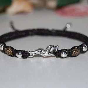 Wolf Bracelet,Wolf Wish Bracelet,Howling Wolf Bracelet,Wolf Lover,Wildlife Bracelet,Drawstring Bracelet,Good Luck Bracelet,Wolf Gift