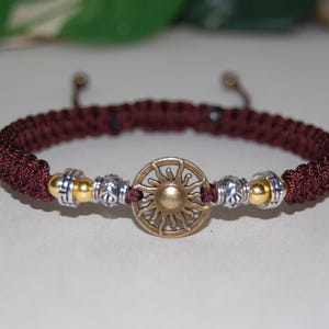 Bracelet Apollon, dieu du soleil, bracelet en chanvre, bracelet en macramé, bracelet de l'amitié, homme, femme, yoga, protection, méditation, cadeau