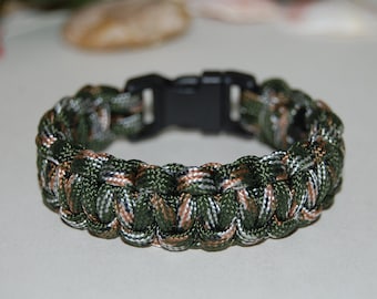 Pulsera Paracord, pulsera de supervivencia, pulsera al aire libre, pulsera de emergencia, pulsera de cordón paracord, tejido cobra, regalos para hombres, regalo de mejor amigo