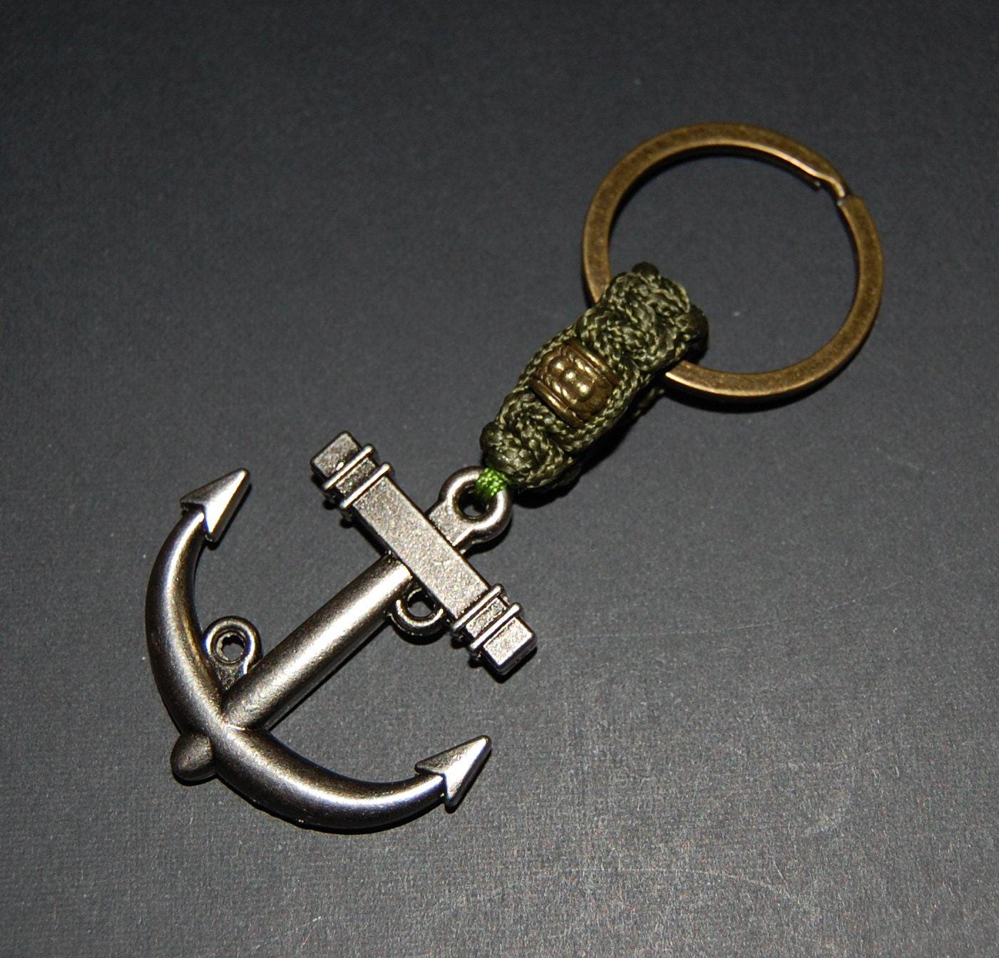 Anchor Keychain,sailors Keychain,nautical Keychain,anchor Cord