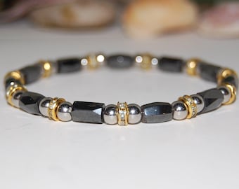 Magnetisches Armband,Hematit Armband,Magnetic Armband gesund,entlasten,Energie Armband,Magnetfeldtherapie Armband,Geschenk