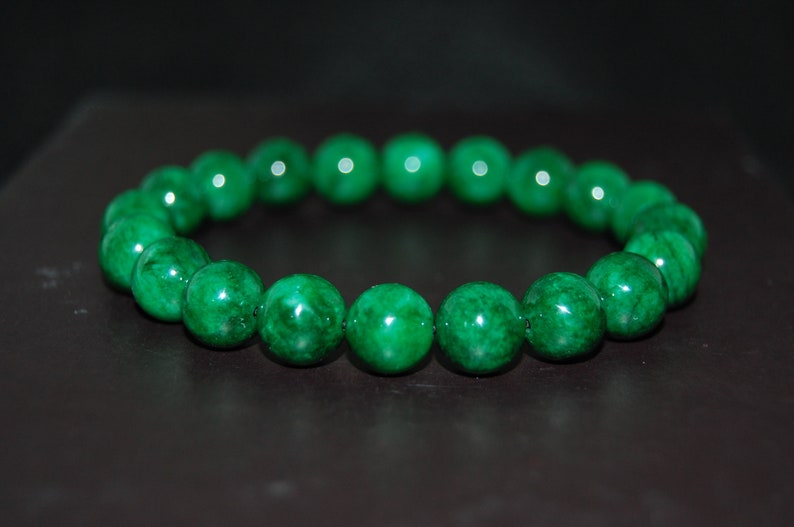 Green Jade Bracelet,Jade Bracelet,8mm Jade Gemstone Beads,Boho Bracelet,Pray,Stone Jewelry,Stretch,Gifts,Men,Women,Good Luck Bracelet,Gift image 5