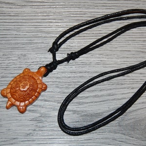 Schildpadketting, houten gesneden schildpad, ketting verstelbaar koord, schildpadhanger, surfer, heren, yoga, bescherming, vrouwen, meditatie, gebed, mannen, schildpad