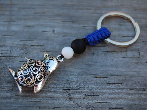 Penguin Keychain,Penguin Keyring,Car,Bag,Purse,Spirituality,Protection,Meditation,Yoga,Man,Woman,Boho,Gemstone Beads Keychain,Penguin,Gift