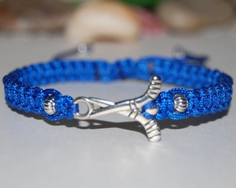 Hockeyarmband, hockeymacrame-armband, hockeybedel, hockeysticks-armband, gevlochten, heren, dames, wintersport, hockeycadeaus, hockeyliefhebber
