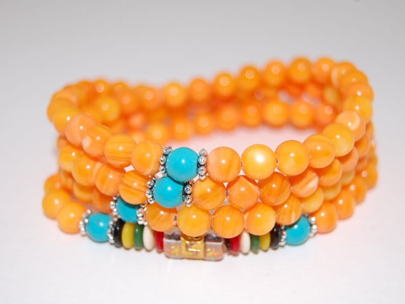 Orange Agate Necklace,108 Beads Mala Necklace,Orange Agate 6mm Beads,Stretchy,Orange Agate Bracelet,Prayer,Man,Woman,Protective,Yoga,Gift