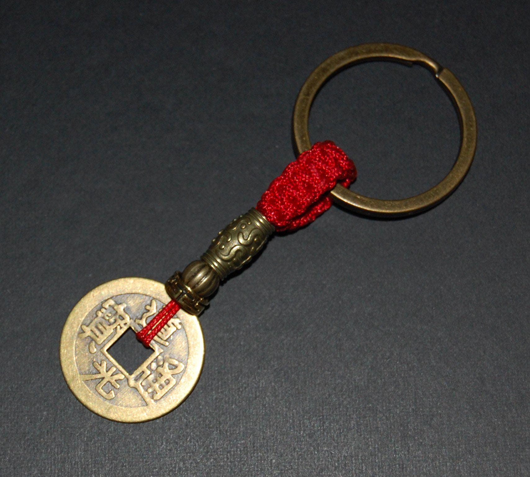 Monete Feng Shui Tre Trinità In Ottone Con Nastro Rosso - Portafortuna Per Ricchezza E Prosperità - Foto 9