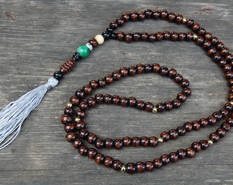 Tassel Necklace,108 Beads Yoga Necklace,Mala Wood Necklace,Necklace Beaded Necklace, Men ,Woman,Protection,Mala,Buddhist,Meditation,Prayer