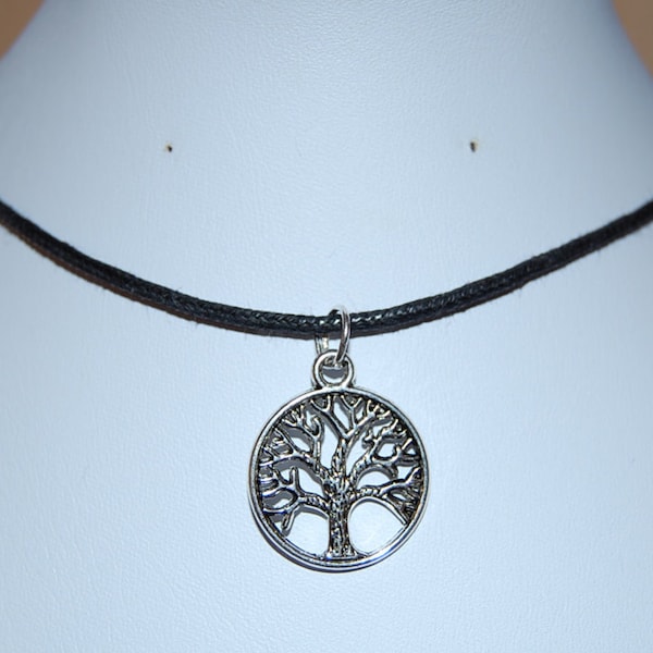 Tree Necklace,Tree of Life Necklace,Tree of Life Cord Necklace,Tree Choker Necklace,Man,Spiritual,Men,Woman,Ethnic necklace,Custom Made Size