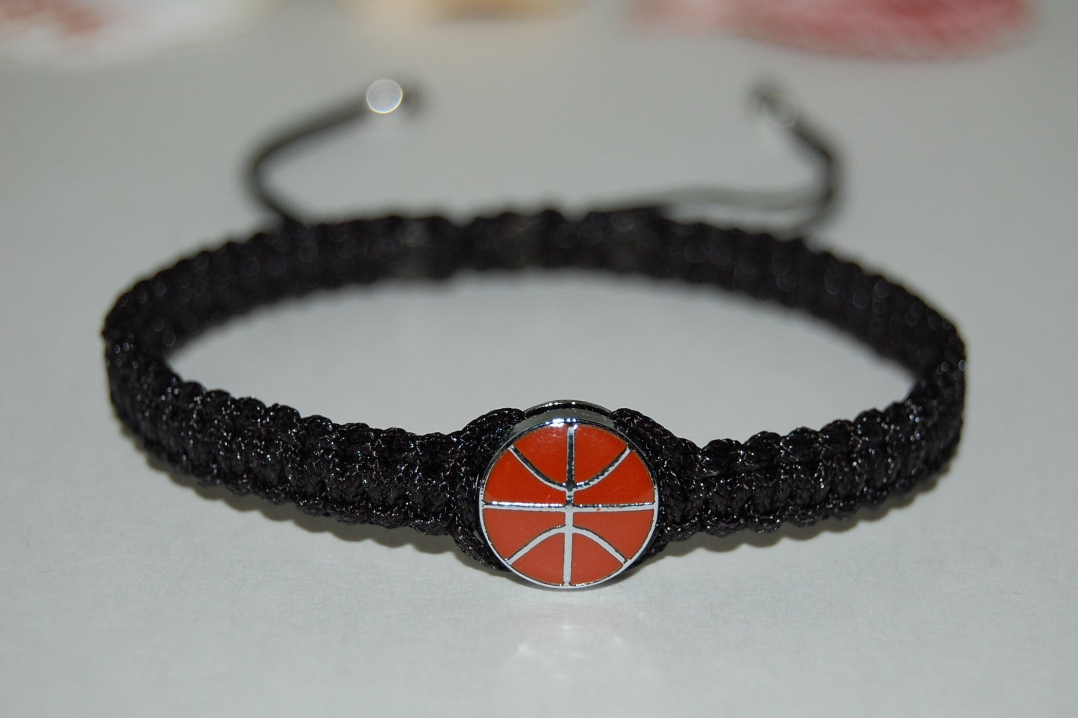 SCRDPRAD Handmade Basketball Bracelet - Colorful Stone Beaded Bracelet For Sports Lovers & Game Day