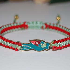 Parrot Bracelet,Bird Bracelet,Parrot Lover Gift,Colorful String Bracelet,Parrot Charm Bracelet,Cockatiel,Cockatoo,Parrot Cord Bracelet,Gift