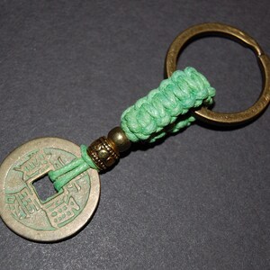 Lucky Coin Keychain,chinese Lucky Coin Keyring, Wood Beads ,protection ...