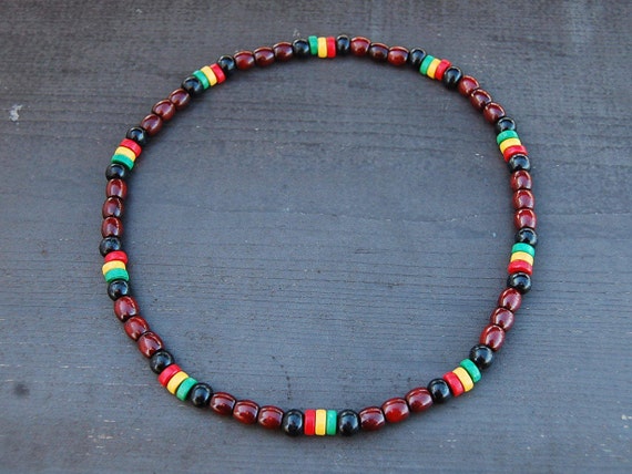 modèle Jamaïque rasta Bijou homme artisanal Collier surfer reggae
