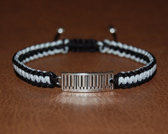Piano Bracelet,Piano Woven Bracelet,Piano Wristband,Piano Player Bracelet,Music Gifts,Piano Lover Gift,Piano Teacher Gift,Pianist Jewellery