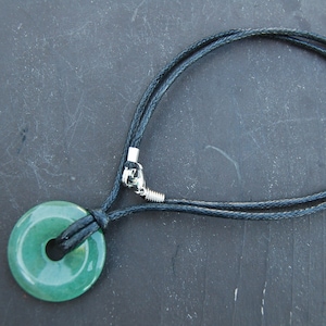 Jade Necklace,Green Jade Pendant Necklace,Choker Necklace,Men,Women,Cord Necklace,Jade Choker,Good Luck Necklace