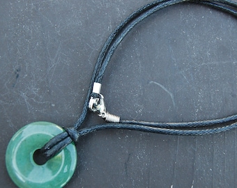 Jade Necklace,Green Jade Pendant Necklace,Choker Necklace,Men,Women,Cord Necklace,Jade Choker,Good Luck Necklace