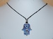 Hamsa Hand Necklace,Evil Eye Necklace,Black Cord Necklace,Choker Necklace,Men,Women,Spiritual,Good Luck Necklace,Ethnic Necklace,Gift 