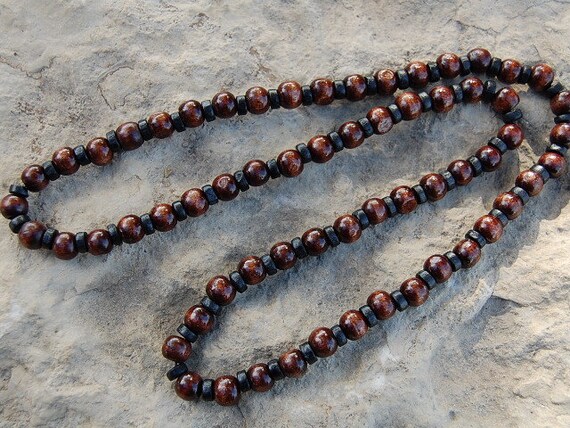 Collar para hombres cuentas de madera de mm - Etsy España