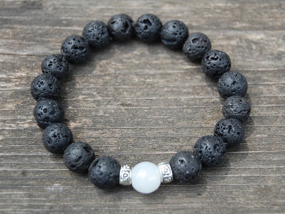 Pulsera De Piedra Volcánica Natural Mujar Pulsera De Bola De Pulsera De Piedra Volcánica Natural Mujar Pulsera De Bola De