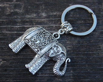 Elephant Keychain,Elephant Charm Keychain,Elephant Charm,Animal Jewelry,Best Friends Keychain,Elephant Keyring