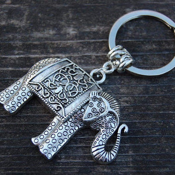 Elephant Keychain,Elephant Charm Keychain,Elephant Charm,Animal Jewelry,Best Friends Keychain,Elephant Keyring
