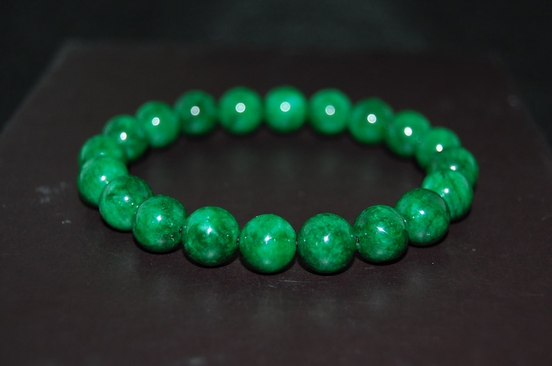 Green Jade Bracelet,Jade Bracelet,8mm Jade Gemstone Beads,Boho Bracelet,Pray,Stone Jewelry,Stretch,Gifts,Men,Women,Good Luck Bracelet,Gift image 6