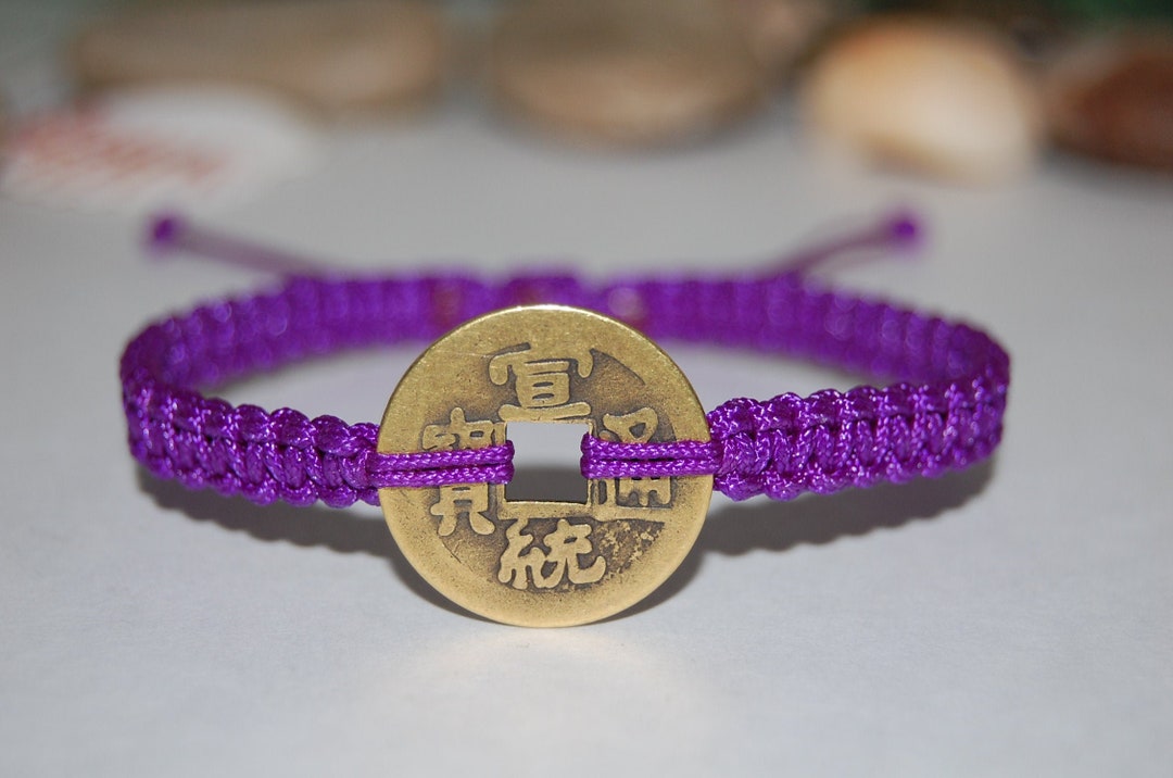 Chinese Lucky Coin Bracelet,hemp,good Luck String Bracelet,adjustable